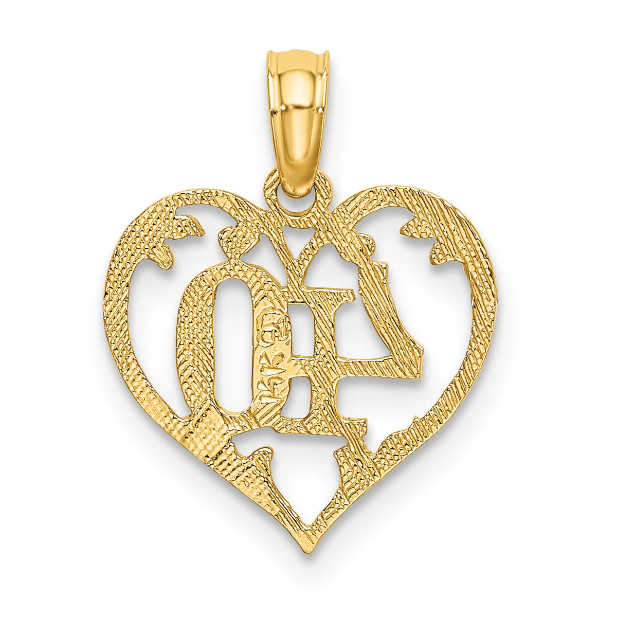 14K 40 In Heart Charm-K8292