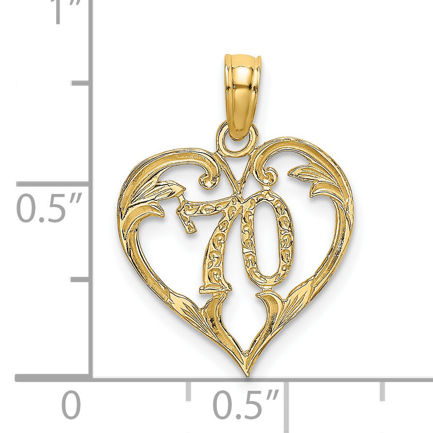 14K 70 In Heart Charm-K8294