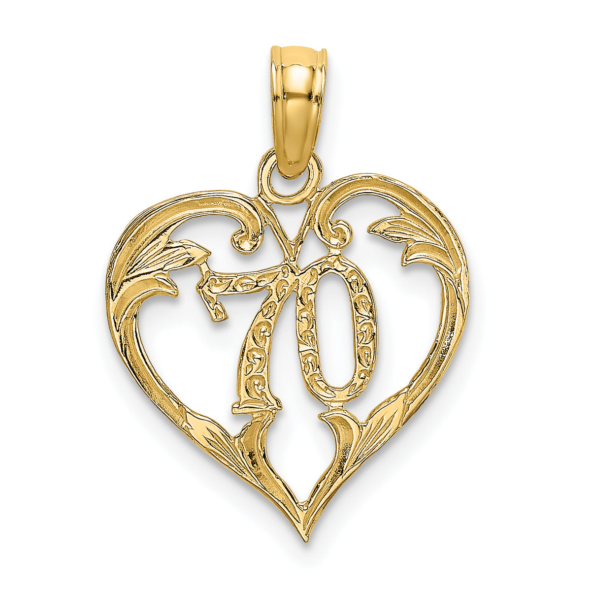 14K 70 In Heart Charm-K8294
