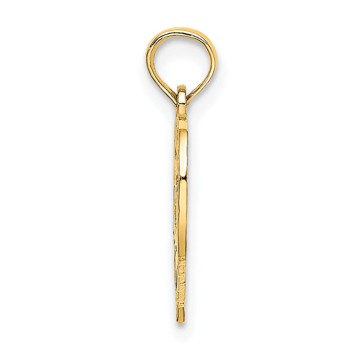 14K 75 In Heart Charm-K8295