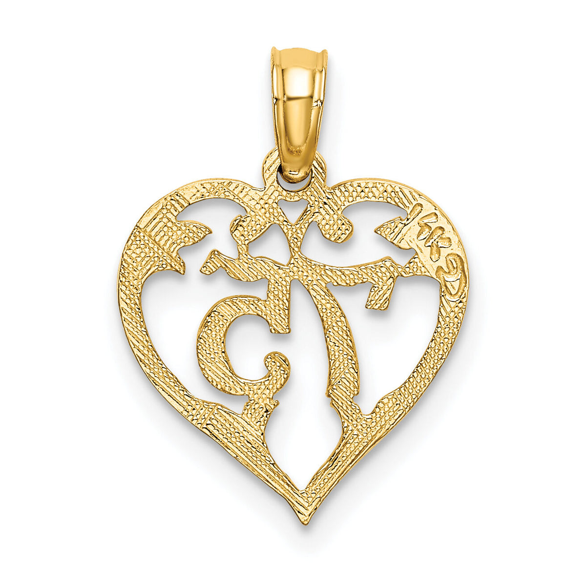 14K 75 In Heart Charm-K8295