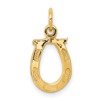 14k Solid Polished Horseshoe Charm-K830