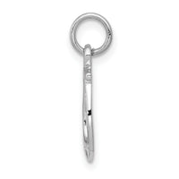 14k White Gold Solid Polished Horseshoe Charm-K831