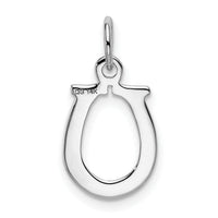 14k White Gold Solid Polished Horseshoe Charm-K831