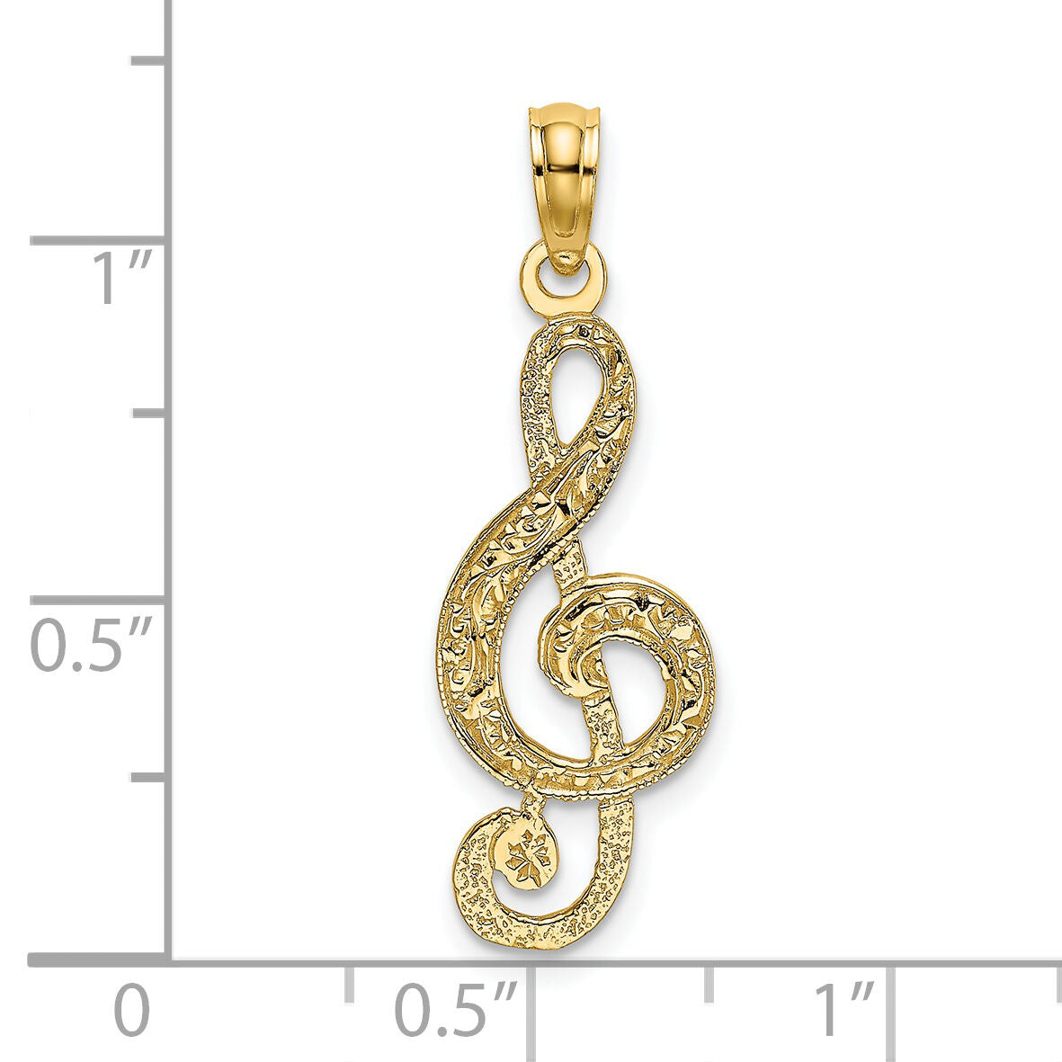 14K Treble Clef Charm-K8313
