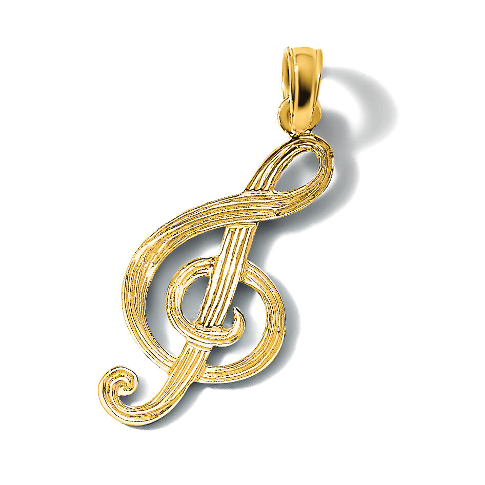 14K Treble Clef Charm-K8313