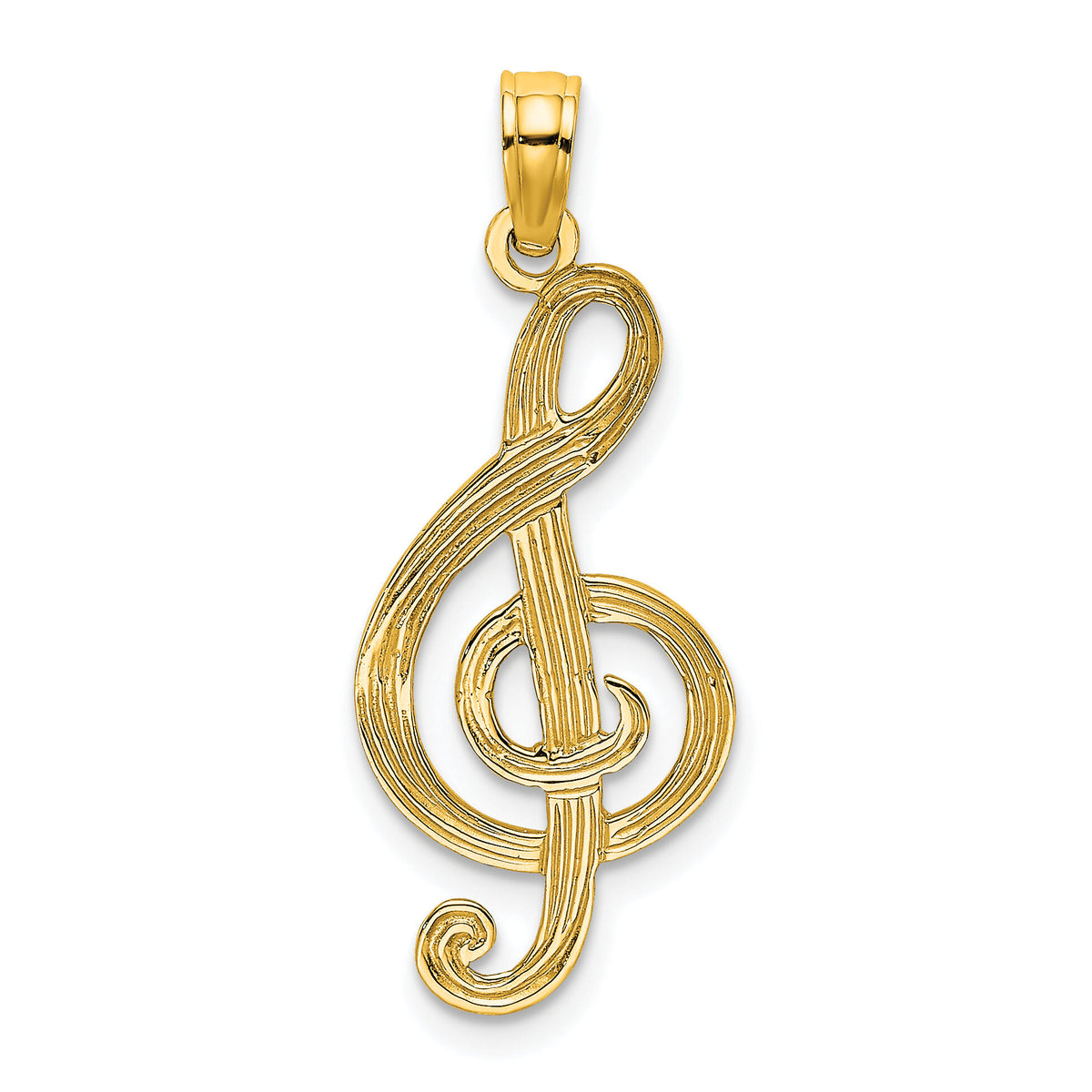 14K Treble Clef Charm-K8313