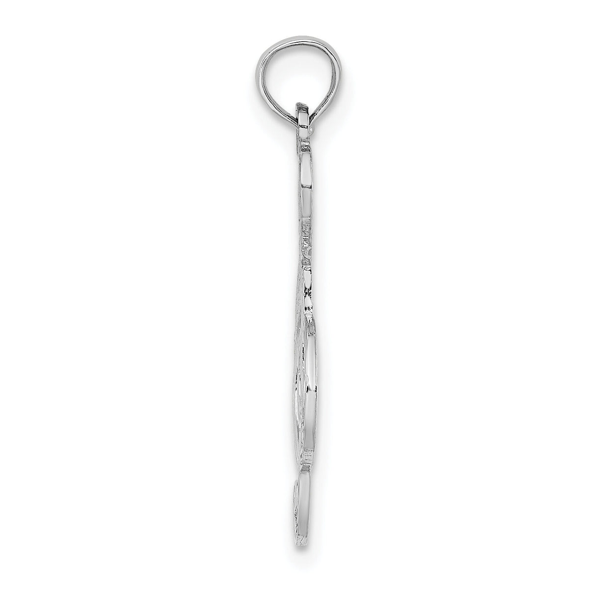 14K White Gold Treble Clef Charm-K8313W