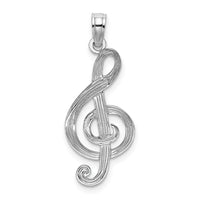 14K White Gold Treble Clef Charm-K8313W