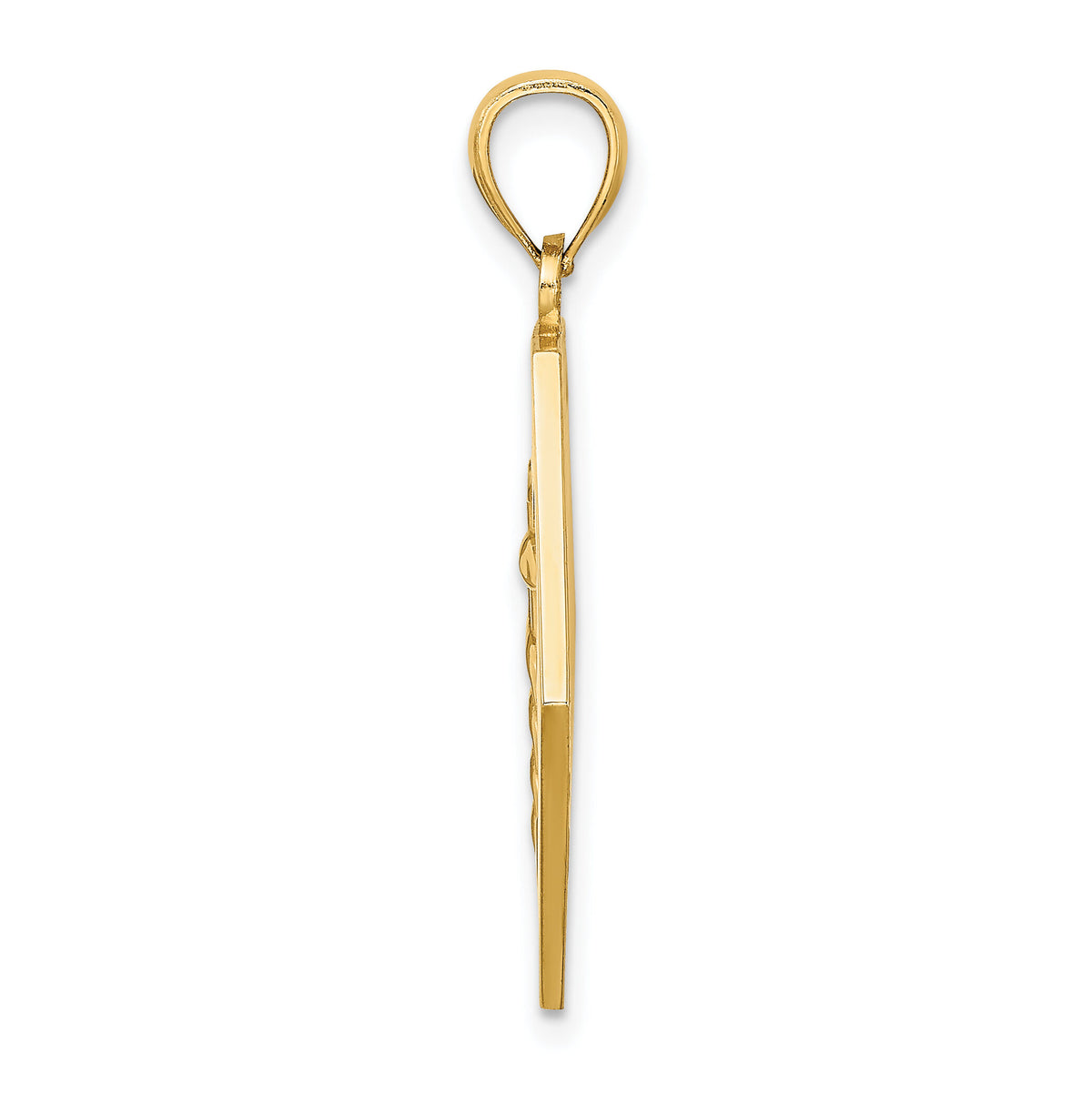 14K Textured Back Caduceus Medical Disc-K8315