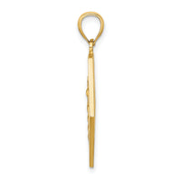 14K Textured Back Caduceus Medical Disc-K8315