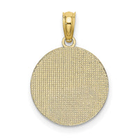 14K Textured Communion Cup on Round Disc Charm-K8322