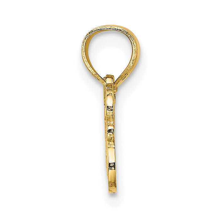 14K LOVE JESUS Script Charm-K8326