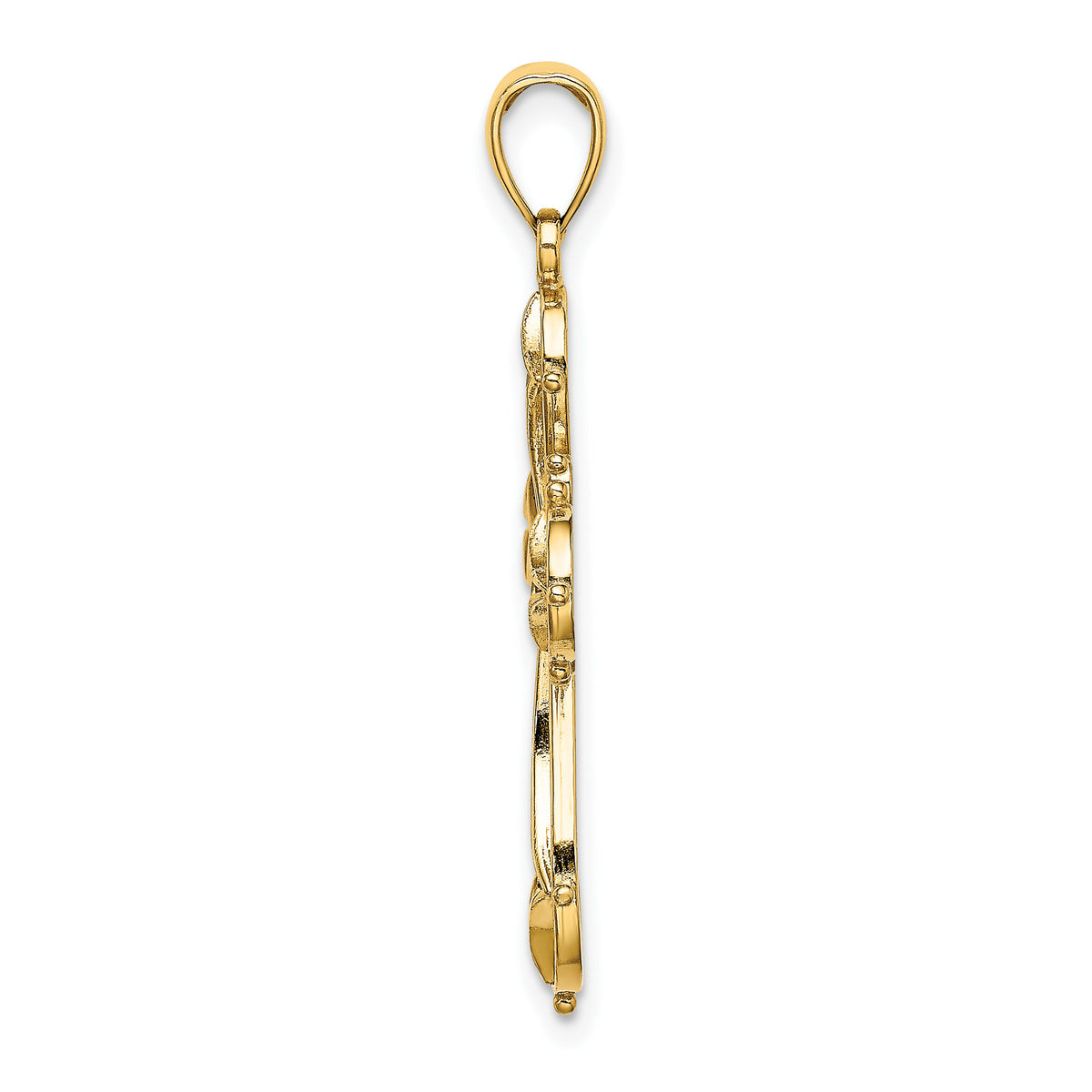 14K Cut-Out Shapes Fancy Cross Charm-K8332