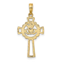 14K Claddagh Cross Charm-K8335