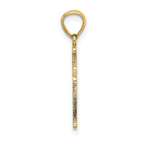 14K 4-Leaf Clover Cross Charm-K8337