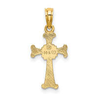 14K 4-Leaf Clover Cross Charm-K8337