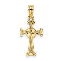 14K 4-Leaf Clover Cross Charm-K8337