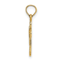 14K Cut-Out Cross w/ Small Interior Cross Charm-K8338