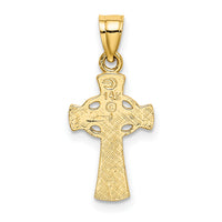 14K Solid Cross w/ Eternity Rings Cross Charm-K8343