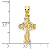 14K Solid Cross w/ Eternity Rings Cross Charm-K8343