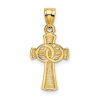 14K Solid Cross w/ Eternity Rings Cross Charm-K8343