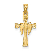 14K Cross w/ Drape Charm-K8344