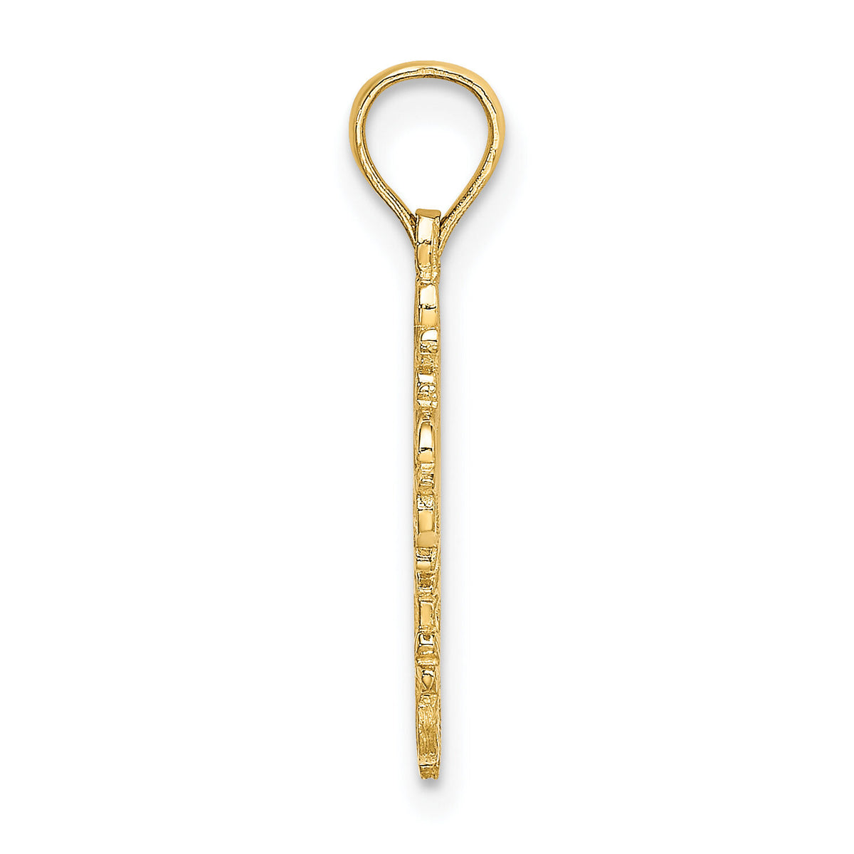 14K Cut-Out Delicate Cross Charm-K8352