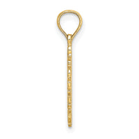 14K Cut-Out Delicate Cross Charm-K8352