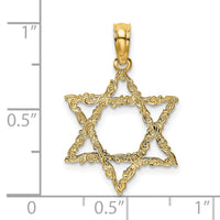 14K Star Of David Charm-K8355