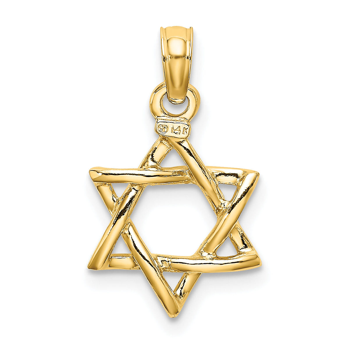 14K Polished Star Of David Charm-K8356