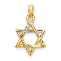 14K Polished Star Of David Charm-K8356