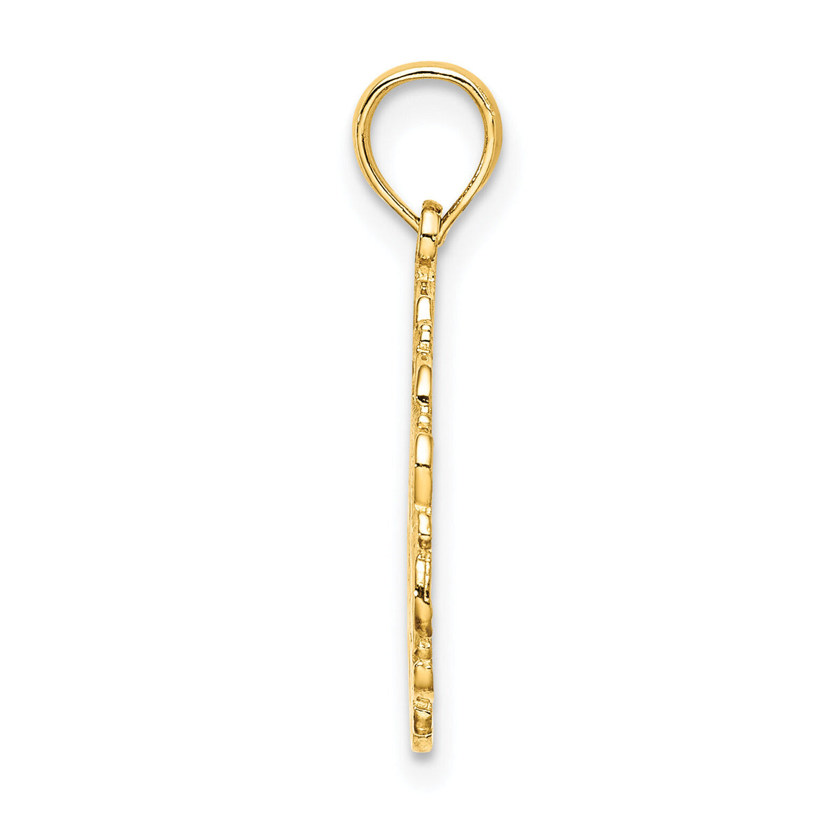 14K Star Of David In Scalloped Circle Charm-K8357