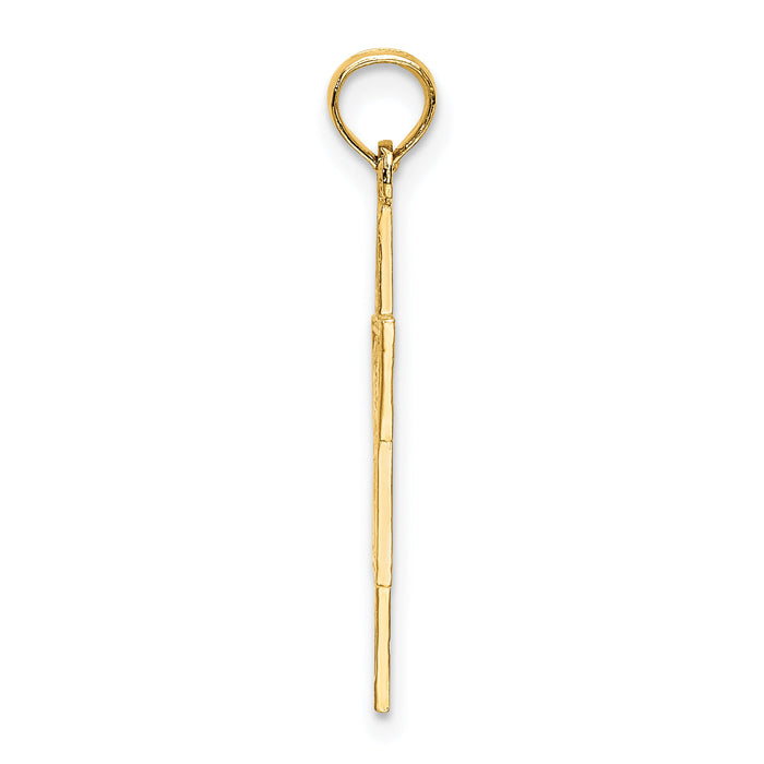 14K Textured Star Of David Charm-K8359