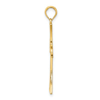 14K Polished Celtic Knot Cross Charm-K8360