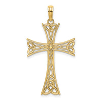 14K Polished Celtic Knot Cross Charm-K8360