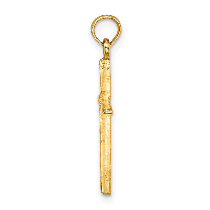 14K D/C with Tapered Ends Cross Charm-K8363