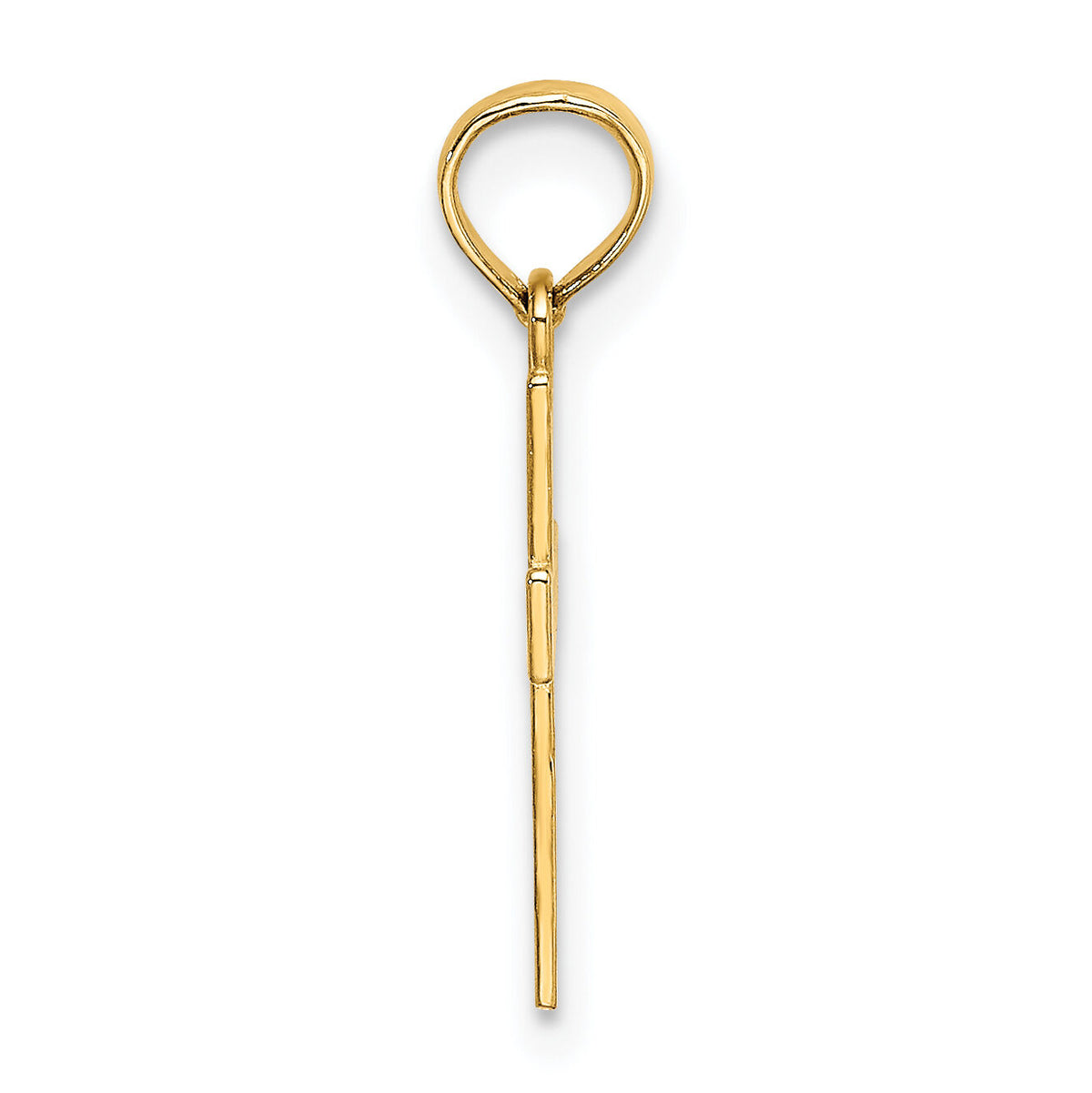 14K Small Textured Cross Charm-K8365