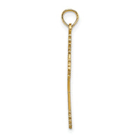 14K Beaded Tip Cross w/ Heart Center Charm-K8366