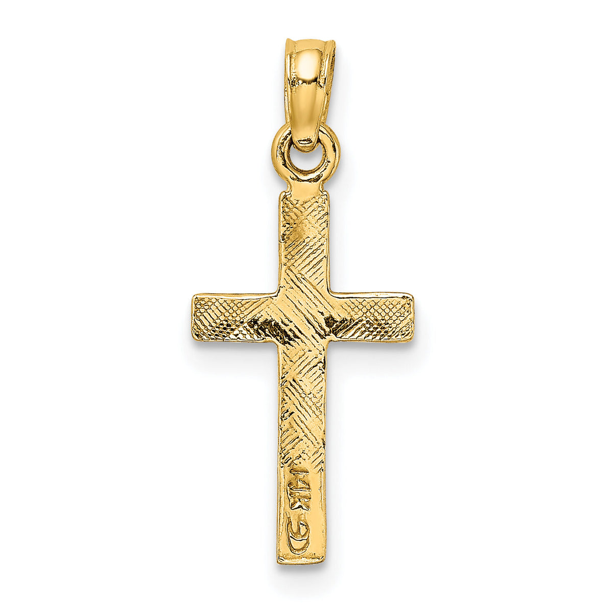 14K Polished Cross Charm-K8375