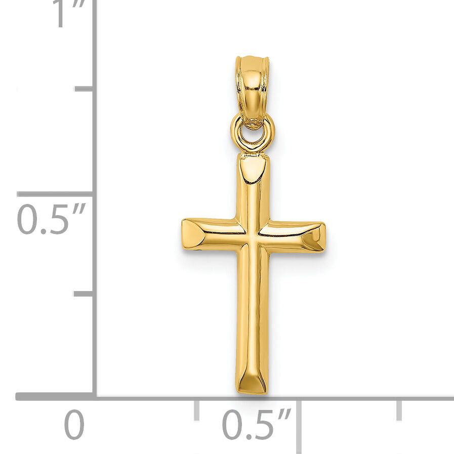 14K Polished Cross Charm-K8375
