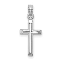 14K White Gold Polished Cross Charm-K8375W