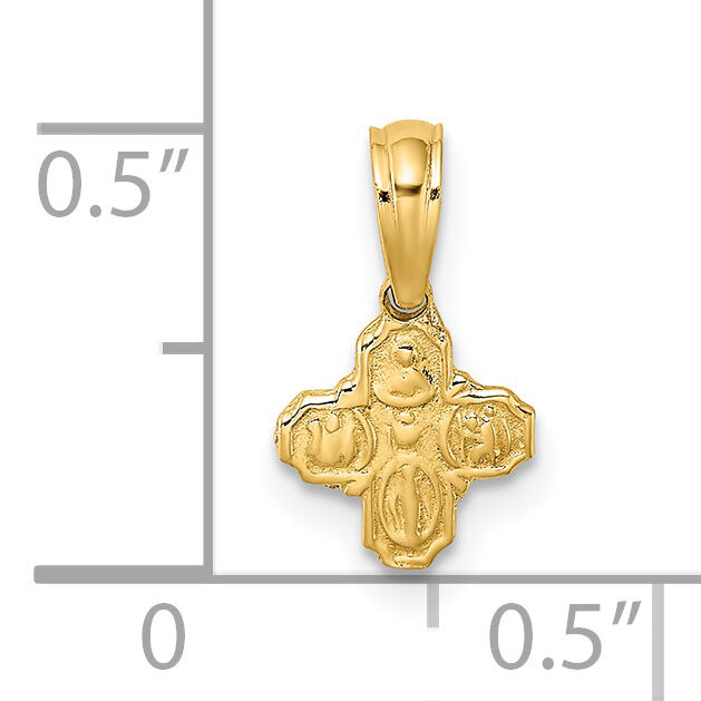 14K Mini 4 Way Religious Medal-K8378