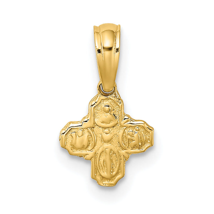 14K Mini 4 Way Religious Medal-K8378