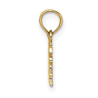 14K Polished / Engraved JESUS HEART ME Charm-K8379