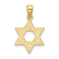 14K Engraved Swirls Star Of David Charm-K8383