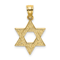 14K Engraved Swirls Star Of David Charm-K8383