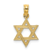 14K Engraved Star Of David Charm-K8384