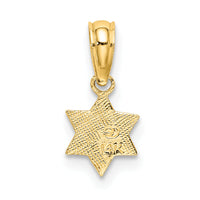 14K Engraved Mini Star Of David Charm-K8386
