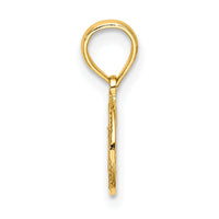 14K Engraved Star Of David Charm-K8387